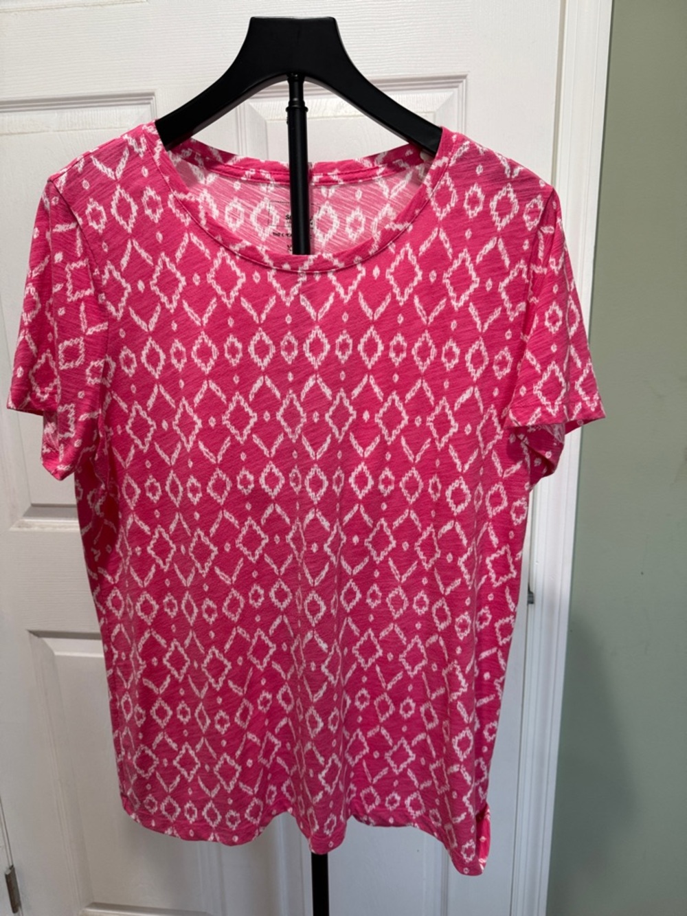 SonomaWomen's Pink Patterned Short-Sleeve Top XL